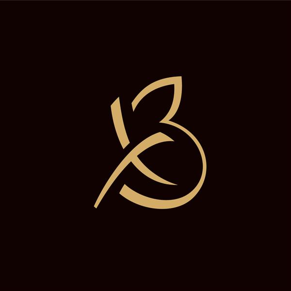 علامت حرف X و B هویت برند الگوی طراحی لوگوی شرکتی جدا شده روی پس‌زمینه تیره