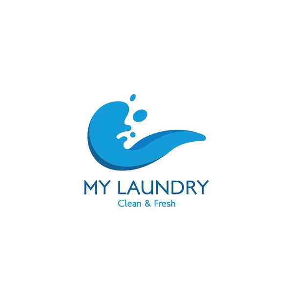 برچسب و نشان لباسشویی ماشین لباسشویی ماشین لباسشویی لوگوی مناسب برای کسب و کار تصویر برداری