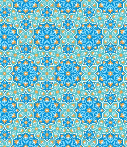 عربی الگوی به سبک موری بافت بدون درز عربی عنصر طراحی پیشینه اسلامی زیور شرقی