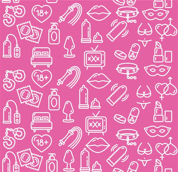 Intim یا Sex Shop Background on Pink تصویر برداری