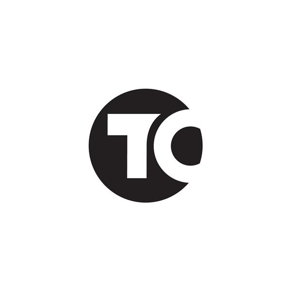 علامت حرف T و C تصویر برداری الگوی طراحی آرم شرکت هویت برند جدا شده روی پس‌زمینه سفید
