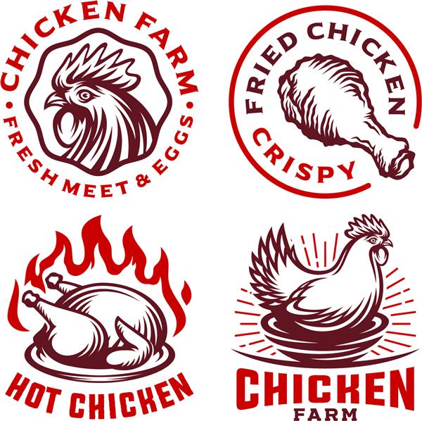 برچسب مرغ را برای تصویر الگوی تجاری تنظیم کنید