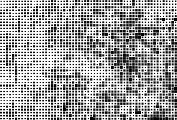 نیم تون گرانج سیاه سفید بافت برداری انتزاعی برای چاپ و طراحی مربع های سیاه در اندازه های مختلف در زمینه سفید