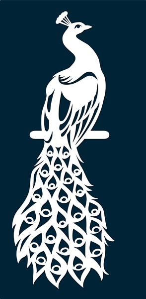 تصویر طاووس برای برش لیزری یا پلاتر کارت عروسی کاغذ برش قالب برای اسکرپ بوکینگ