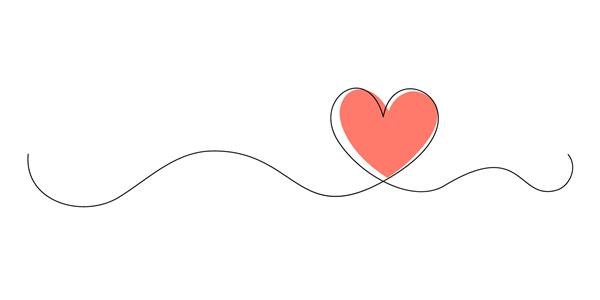 قلب و عشق در وکتور تصویر هنری خط پیوسته کارت عروسی مینیمالیستی رمانتیک در زمینه سفید طرح قلب عروسی با طراحی خط هنری تصویر برداری وکتور هنر عشق