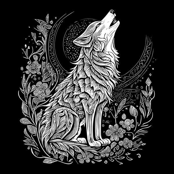 تصویر گرگ زوزه‌کش معمولاً گرگی را با سرش به سمت ماه به تصویر می‌کشد که زوزه‌ای ترسناک و قدرتمند از خود ساطع می‌کند این نماد قدرت وفاداری و وحشی است