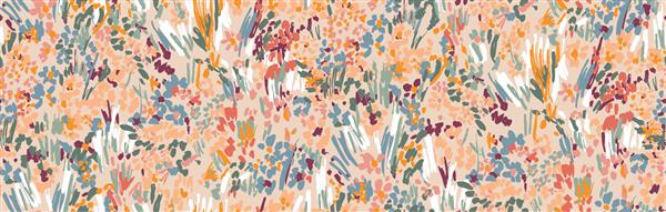 الگوی آزادی گل پس زمینه گیاهی برای مد ملیله چاپ طراحی مدرن گل برای مد و دکوراسیون