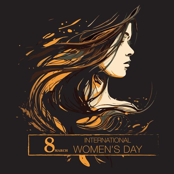 روز جهانی زن مبارک طراحی لوگو وکتور