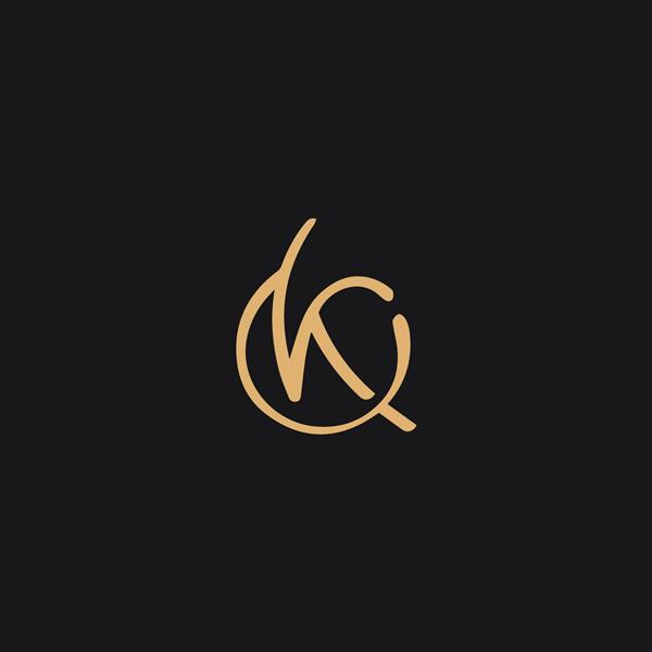 انتزاعی حرف K مفهوم طراحی لوگو الگوی آیکون وکتور مبتنی بر اولیه خلاقانه مینیمالیستی نماد الفبای گرافیکی