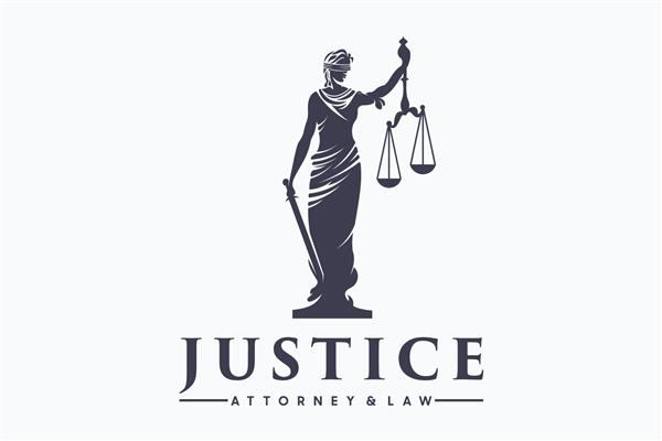بانو وکلا زن قالب طراحی لوگو عدالت