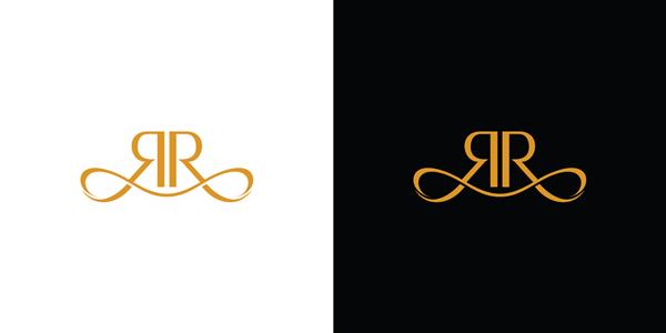 طراحی لوگو با حروف RR مدرن و لوکس