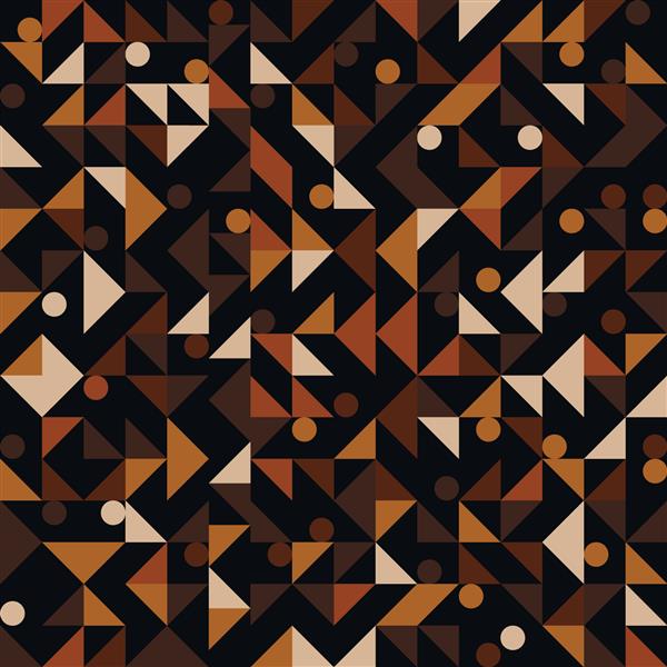 الگوی انتزاعی شکلاتی دایره های مثلث الگوی شکلاتی