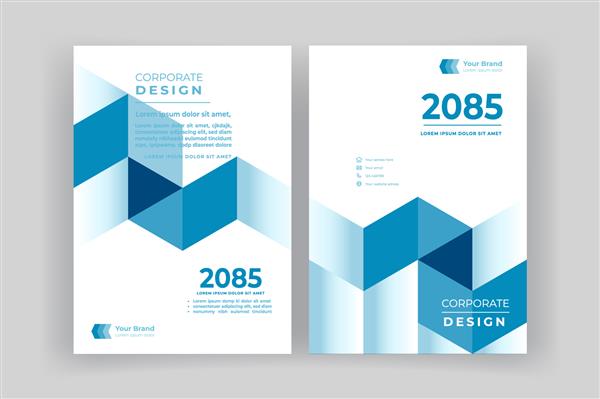 طراحی وکتور الگو برای بروشور گزارش سالانه مجله پوستر ارائه شرکتی نمونه کارها بروشور طرح بندی