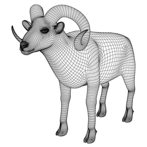 تصویر خطوط چند ضلعی گوسفند گوسفند وکتور انتزاعی در پس زمینه سفید