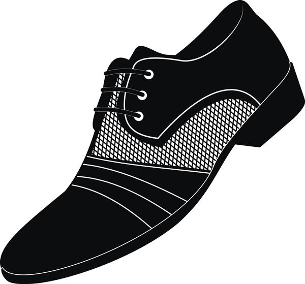 کفش چرم کلاسیک مردانه لوگوی کفش پس زمینه شفاف تصویر برداری