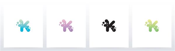 طراحی لوگو حباب صابون روی نامه K