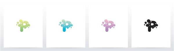طراحی لوگو حباب صابون روی نامه P