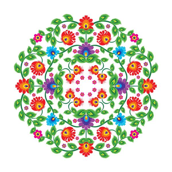 دکوراسیون قومی طرح گل مکزیکی با طرح دایره هندسی زیورآلات شیک مکزیکی ناواجو یا آزتک و بومی آمریکا مناسب برای قاب و حاشیه پارچه پارچه یا کاغذ صفحه