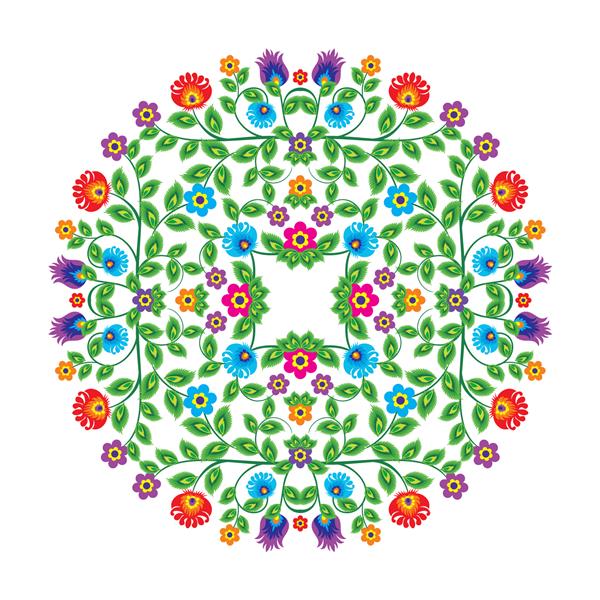 وکتور گل مکزیکی با طرح دایره مناسب برای کارت تبریک دعوت عروسی یا مهمانی و طرح های دیگر شیک ساده و شیک