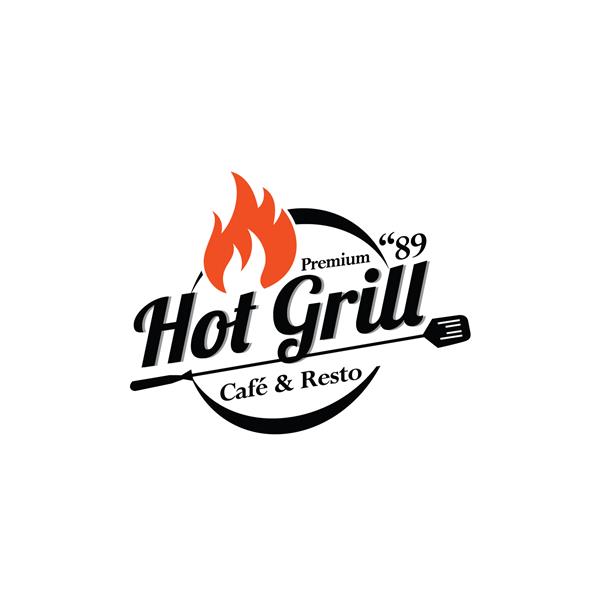 الگوهای لوگوی Hot Grill