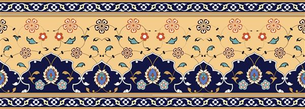 وکتور حاشیه به سبک شرق مناسب برای تزیین انواع قاب و تزیینات به سبک اسلیمی