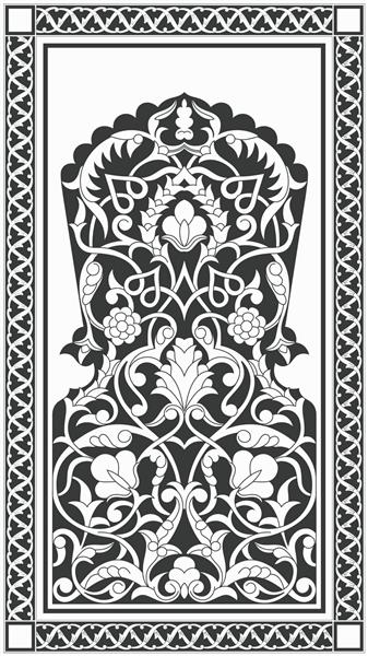 زیور آلات وکتور شرقی برای تزیین قاب و حاشیه سیاه و سفید و یکنواخت استفاده می شود محتوای مفید برای چاپ و برای طراحان