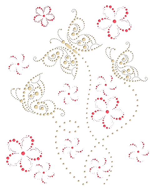 الگوی وکتور کارت تبریک با نقاط زیاد دعوتنامه عروسی با پروانه و گل تصویر حجم برای ایجاد یک کارت برای تعطیلات هنر خال خال برای برش لیزری