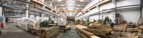 کارگاه چوب پانوراما 180 درجه تولید قالب های چوبی و تجهیزات ماشین آلات فولادی داخلی صنعتی