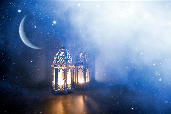عکس تبریک رمضان کریم فانوس زیبای عربی