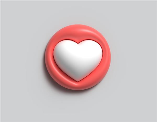 طراحی تصویر سه بعدی قلب روز ولنتاین