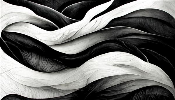 اشکال پویا انتزاعی مدرن پس زمینه سیاه و سفید با بافت کاغذ دانه ای آثار هنری طراحی تک رنگ مد روز هنر دیجیتال