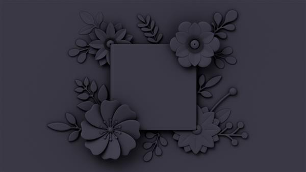 پس زمینه گل با فضای کپی پس زمینه بهار فضای آزاد فضایی برای متن کاغذ دیواری گلدار قاب گلدار پس زمینه مفهومی گل های بهاری رندر سه بعدی تصویر سه بعدی پس زمینه گل