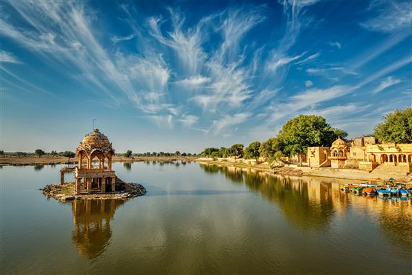 مکان دیدنی هند گادی ساگار - دریاچه مصنوعی جیسالمر راجستان هند