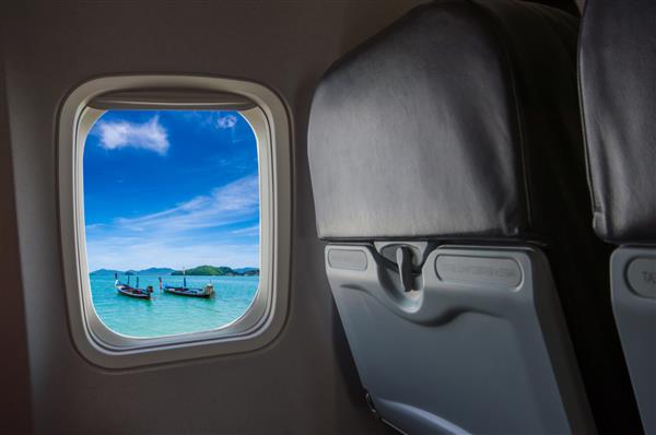 سفر تایلند نمای هواپیمای پنجره ای مسیرهای داخل جایگزین آسان