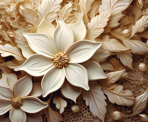 گل سه بعدی گل کاغذ دیواری گل سه بعدی گل های زیبا کاغذ دیواری