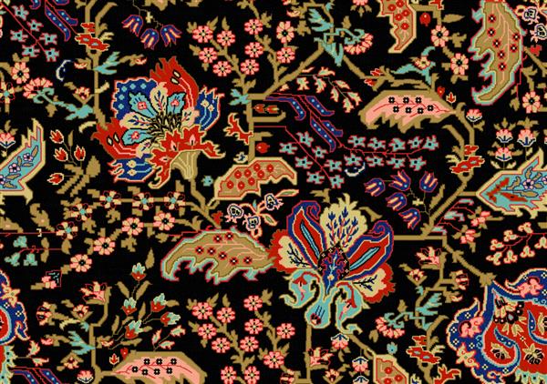 مجموعه الگوی نقوش نساجی دیجیتال با پس‌زمینه باروک داماسک به‌طور سنتی به سبک قومی یکپارچهسازی با سیستمعامل تایلندی ikat حاشیه‌های جزئیات گل مناسب برای دوپاتاهای جلویی پارچه‌ای زنانه مورد استفاده در منسوجات پارچه‌ای