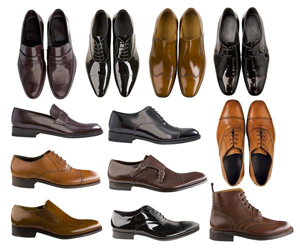 مجموعه ای از کفش های مردانه