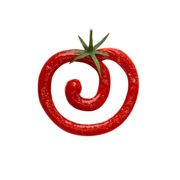 سس گوجه فرنگی را به شکل گوجه فرنگی جدا کنید رب گوجه فرنگی عنصر برای طراحی