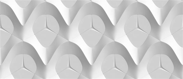 الگوی سه بعدی رنگ سفید به شکل کاشی های شش گوش به شکل حجمی چرم بافت واقعی بدون درز با کیفیت بالا