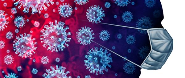 شیوع ویروس کرونا مسری و بحران پزشکی آنفولانزای کروناویروس به عنوان موارد خطرناک آنفولانزا یا مفهوم خطر بیماری همه گیر با سلول های بیماری به عنوان رندر سه بعدی