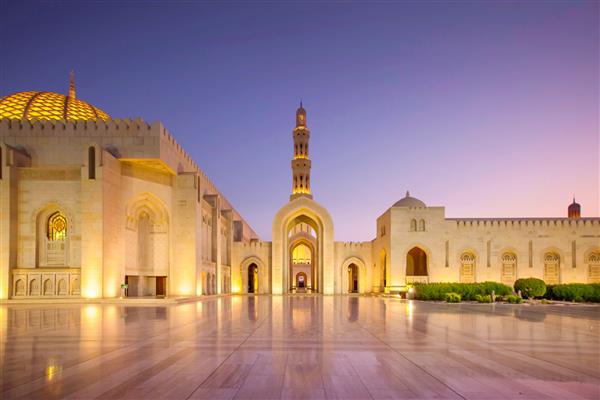 مسجد جامع سلطان قابوس مسقط عمان معماری اسلامی