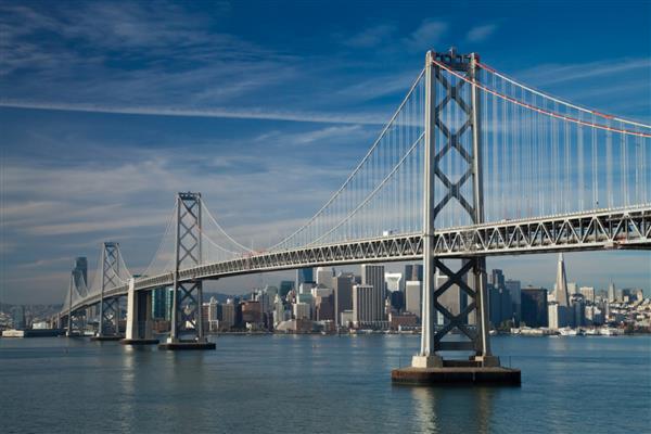 پل خلیج سانفرانسیسکو در صبح