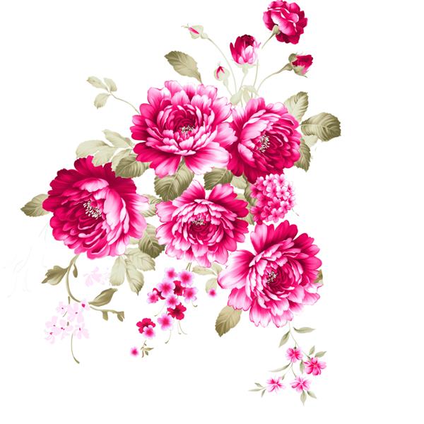 برگ و گل برای کارت تبریک عروسی پارچه و چاپ دیجیتال - تصویر
