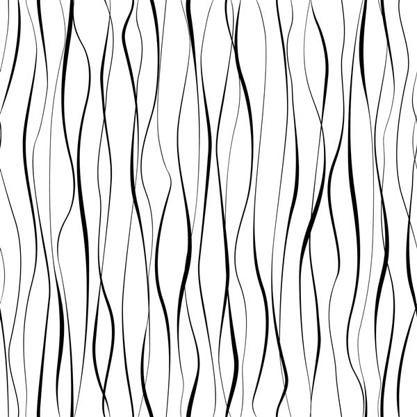 پس زمینه با راه راه های مواج الگوی بدون درز طرح انتزاعی هندسی تک رنگ پس زمینه با عناصر پیچ خورده پس زمینه سیاه و سفید بافت شیک مدرن تکرار امواج خطی ساده