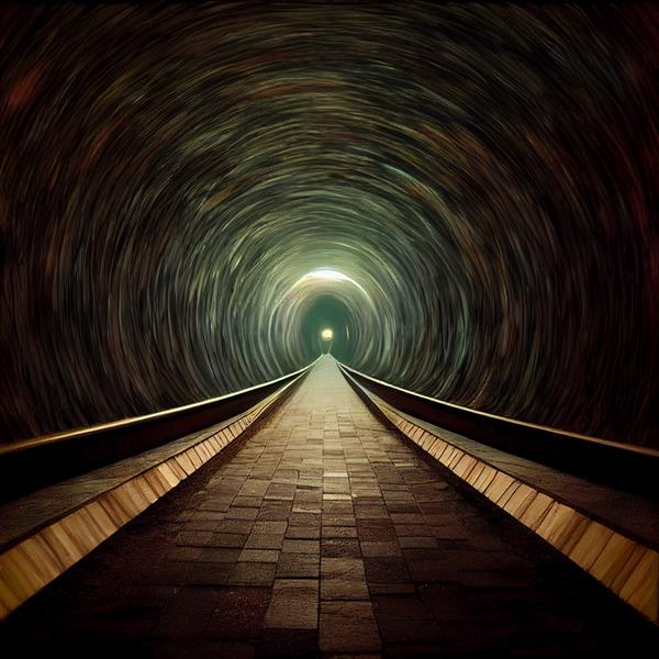 تونل بی نهایت با راهروی تاریک