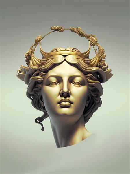 الهه طلایی یونان با هاله