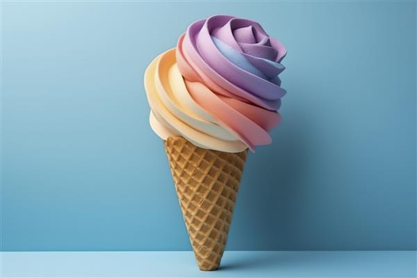 بستنی در مخروط وافل Generative AI