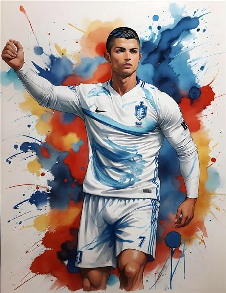 کریستیانو رونالدو و جادوی فوتبال طرح پوستر دیواری