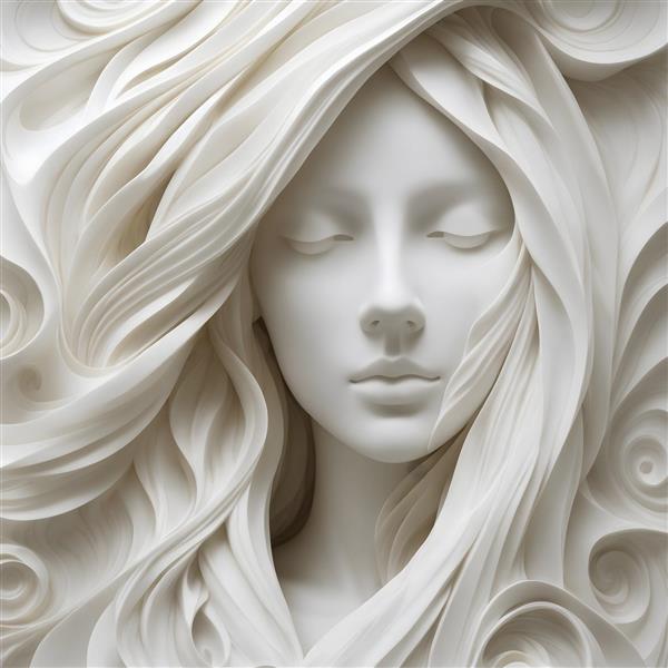 مجسمه زن زیبا با طراحی هنری