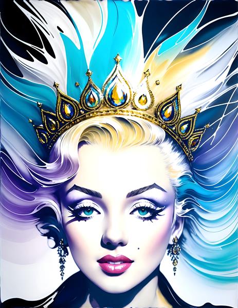 ملکه هالیوود مرلین مونرو در تصویرسازی طلایی